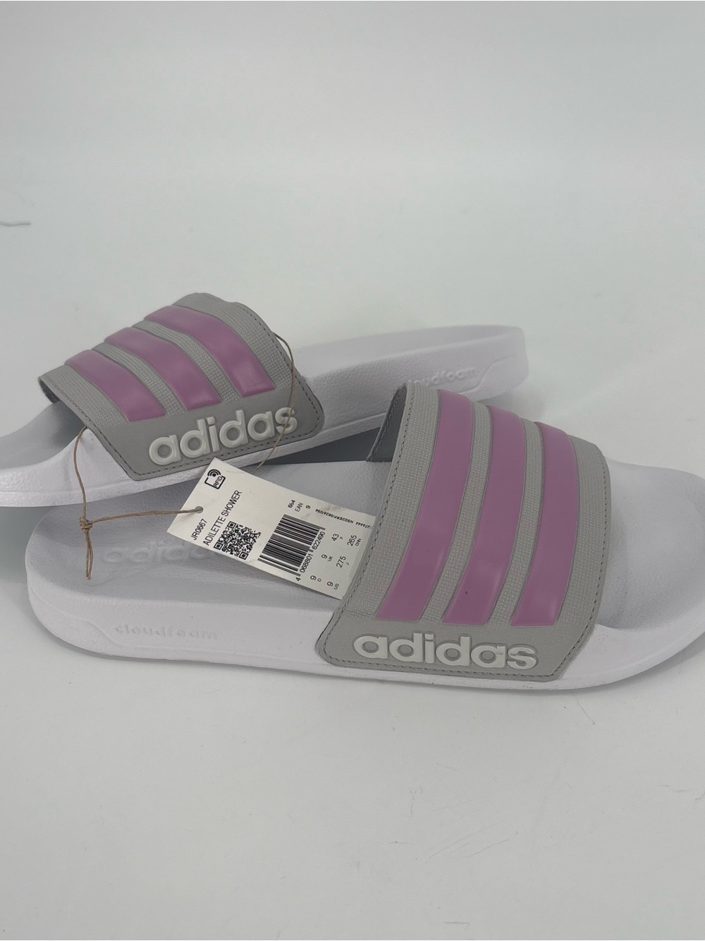 adidas Women's Slide Sandals - White & Lavender